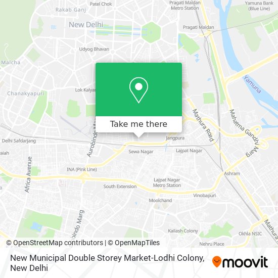 New Municipal Double Storey Market-Lodhi Colony map