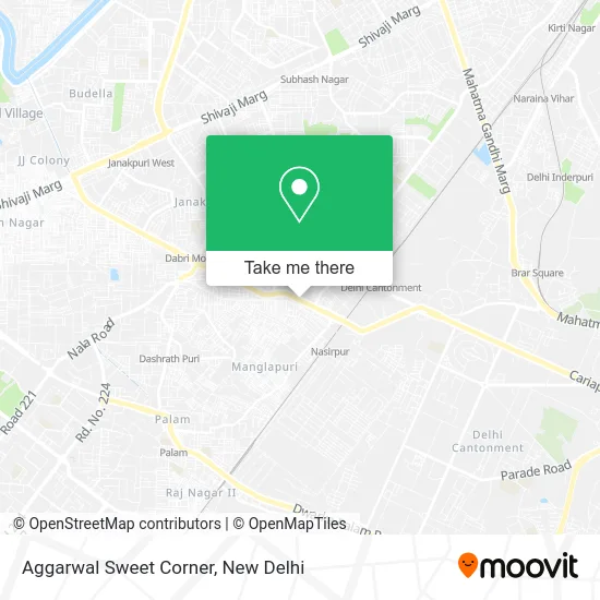 Aggarwal Sweet Corner map