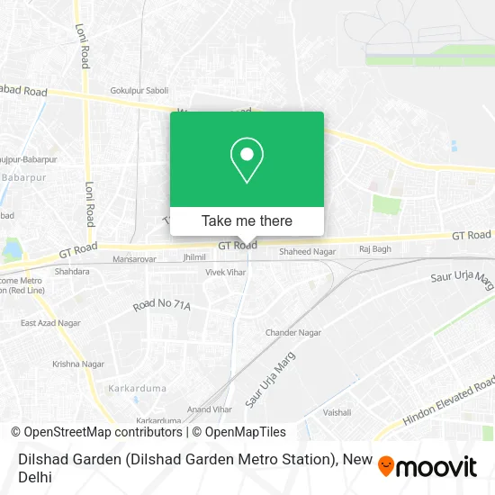 Dilshad Garden (Dilshad Garden Metro Station) map