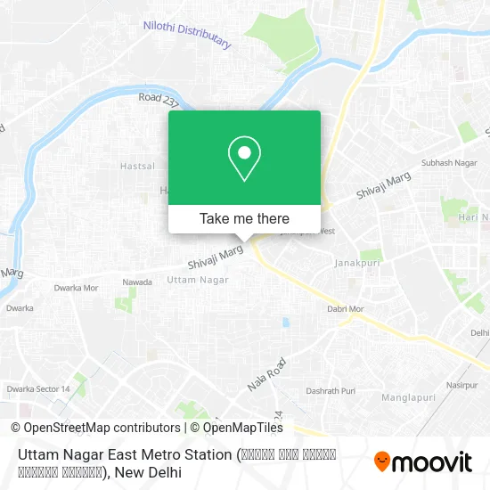 Uttam Nagar East Metro Station (उत्तम नगर पूर्व मेट्रो स्टेशन) map