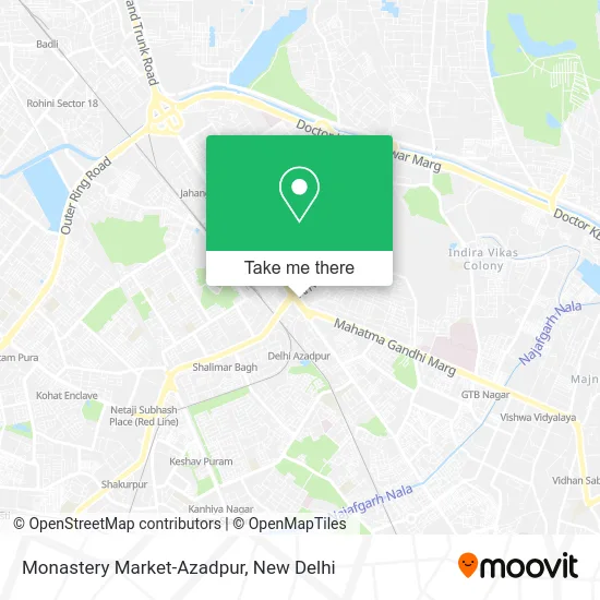 Monastery Market-Azadpur map