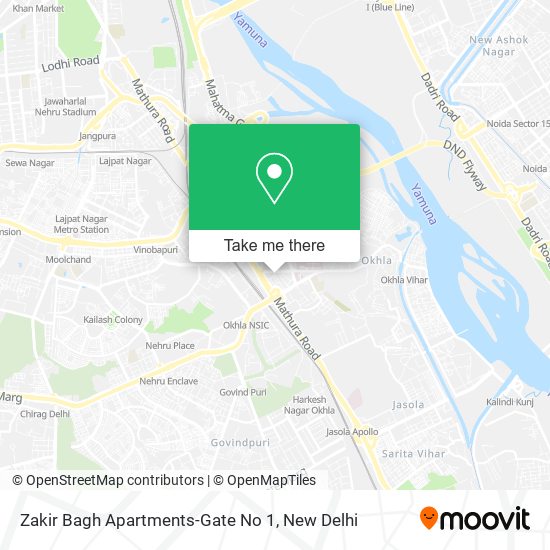 Zakir Bagh Apartments-Gate No 1 map