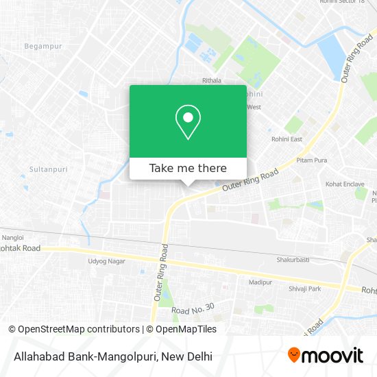 Allahabad Bank-Mangolpuri map