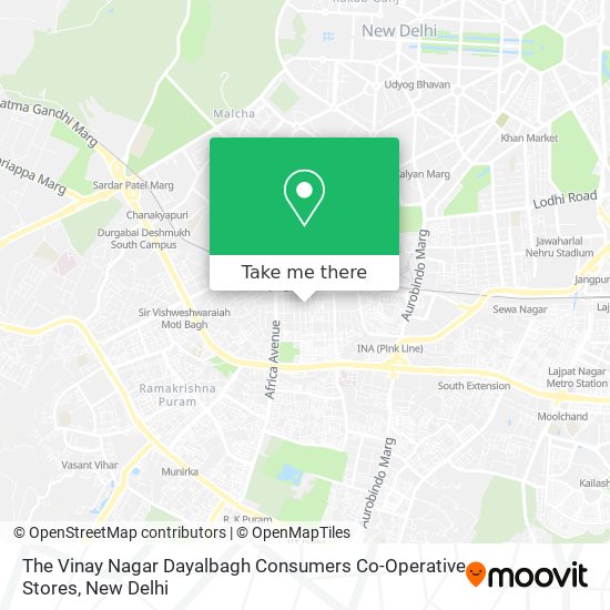 The Vinay Nagar Dayalbagh Consumers Co-Operative Stores map