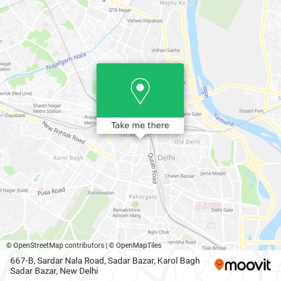 667-B, Sardar Nala Road, Sadar Bazar, Karol Bagh Sadar Bazar map