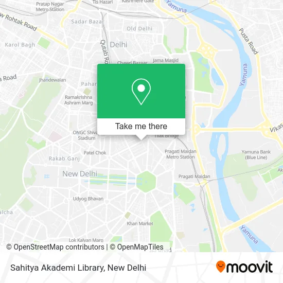 Sahitya Akademi Library map