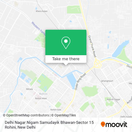 Delhi Nagar Nigam Samudayik Bhawan-Sector 15 Rohini map