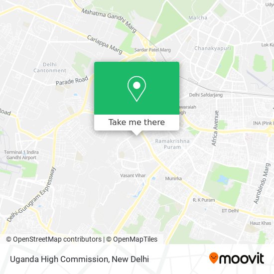 Uganda High Commission map