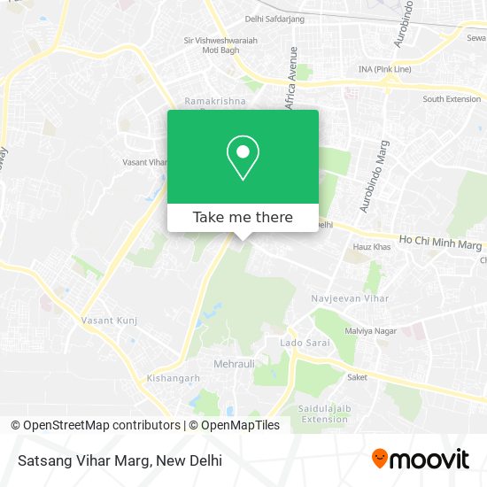 Satsang Vihar Marg map