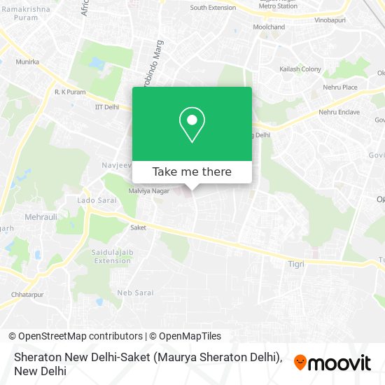 Sheraton New Delhi-Saket (Maurya Sheraton Delhi) map