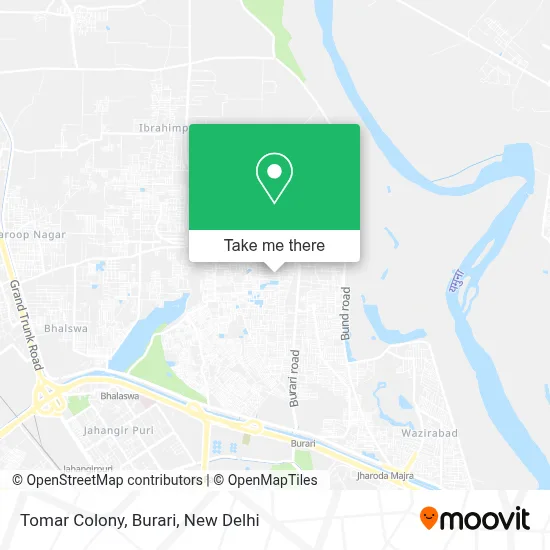 Tomar Colony, Burari map