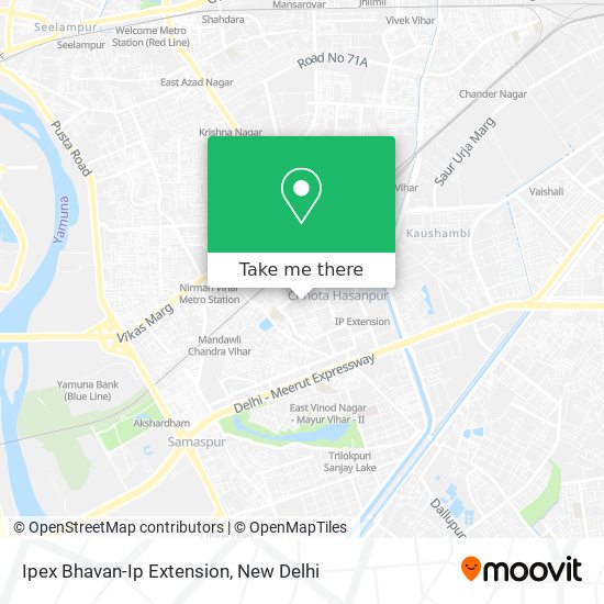 Ipex Bhavan-Ip Extension map