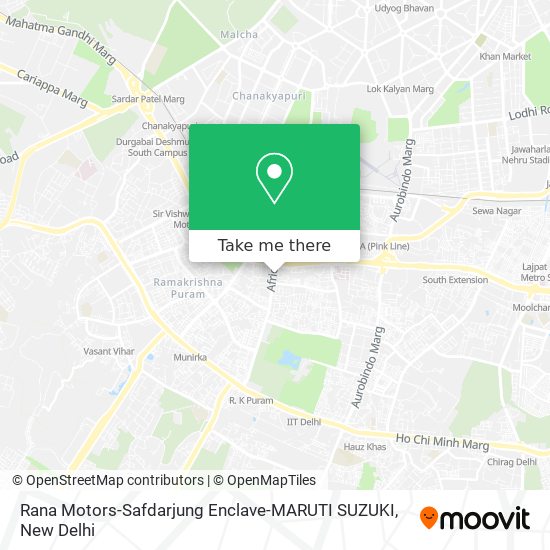 Rana Motors-Safdarjung Enclave-MARUTI SUZUKI map