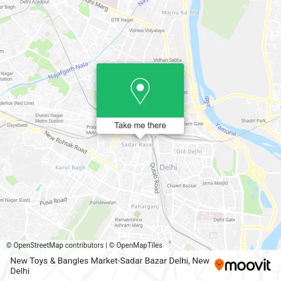 New Toys & Bangles Market-Sadar Bazar Delhi map