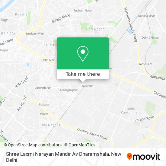 Shree Laxmi Narayan Mandir Av Dharamshala map