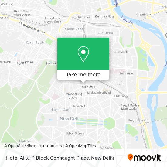 Hotel Alka-P Block Connaught Place map