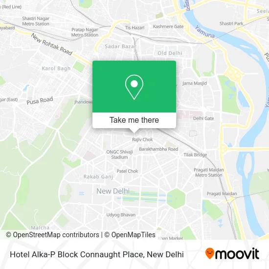 Hotel Alka-P Block Connaught Place map