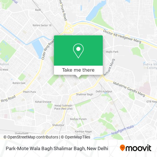 Park-Mote Wala Bagh Shalimar Bagh map