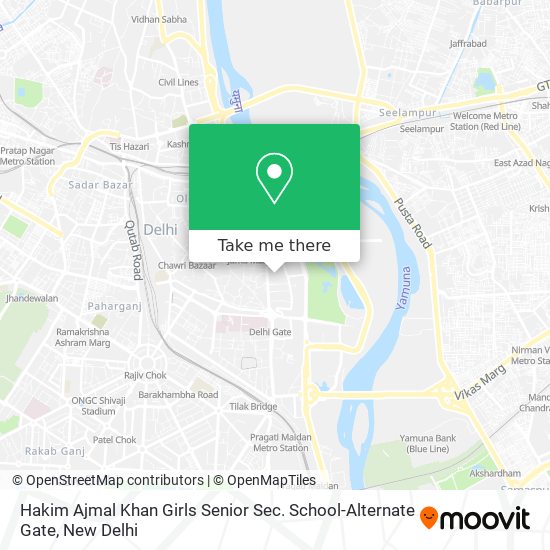 Hakim Ajmal Khan Girls Senior Sec. School-Alternate Gate map