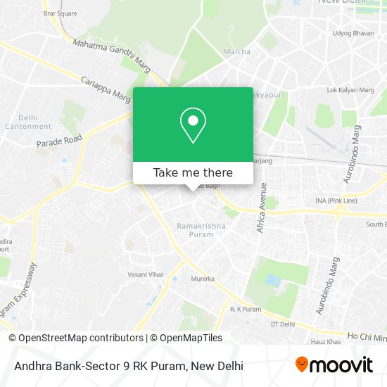 Andhra Bank-Sector 9 RK Puram map