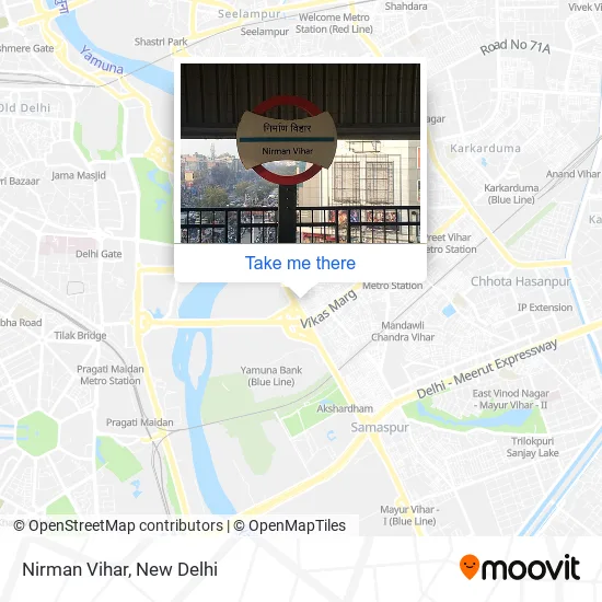 Nirman Vihar map