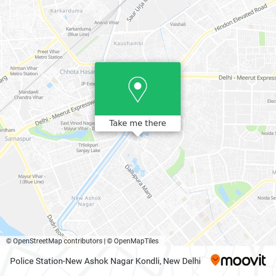 Police Station-New Ashok Nagar Kondli map