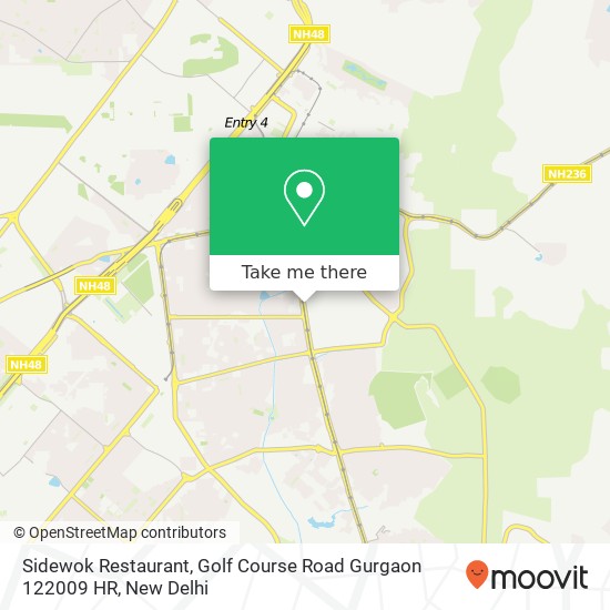Sidewok Restaurant, Golf Course Road Gurgaon 122009 HR map