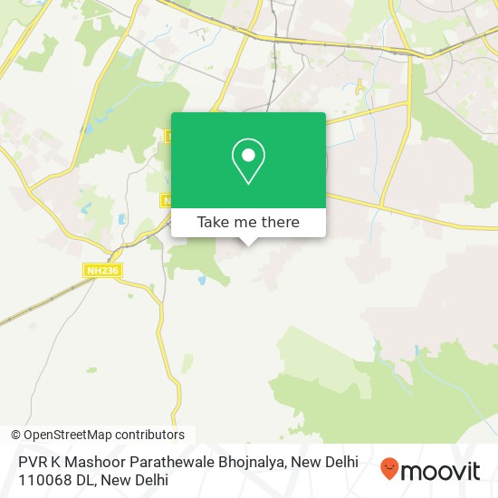 PVR K Mashoor Parathewale Bhojnalya, New Delhi 110068 DL map