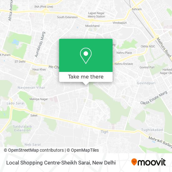 Local Shopping Centre-Sheikh Sarai map