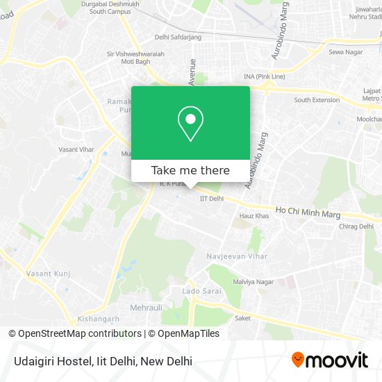 Udaigiri Hostel, Iit Delhi map