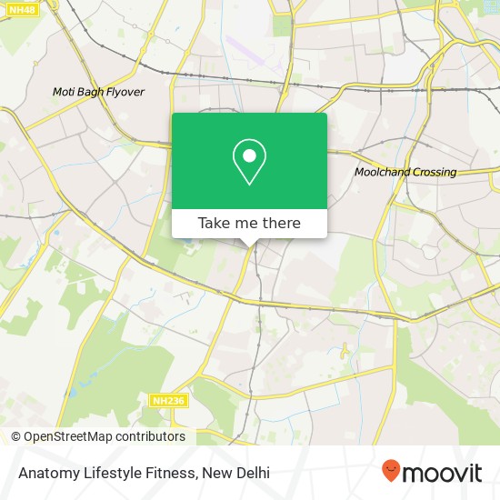 Anatomy Lifestyle Fitness, Shri Aurobindo Marg New Delhi 110016 DL map