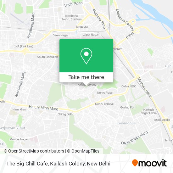 The Big Chill Cafe, Kailash Colony map