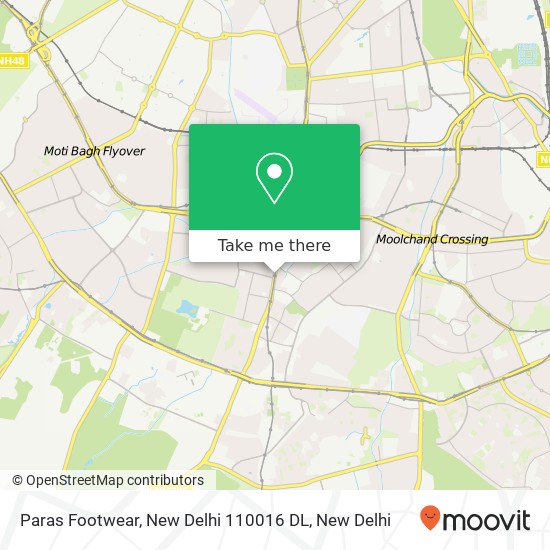 Paras Footwear, New Delhi 110016 DL map