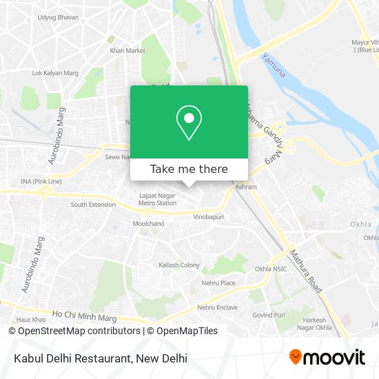 Kabul Delhi Restaurant map