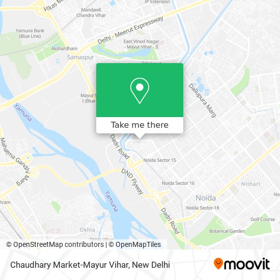 Chaudhary Market-Mayur Vihar map