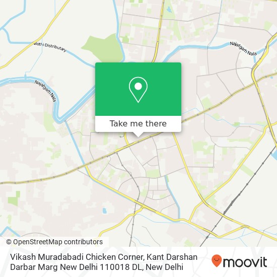 Vikash Muradabadi Chicken Corner, Kant Darshan Darbar Marg New Delhi 110018 DL map