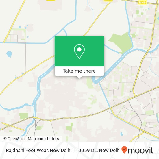 Rajdhani Foot Wear, New Delhi 110059 DL map