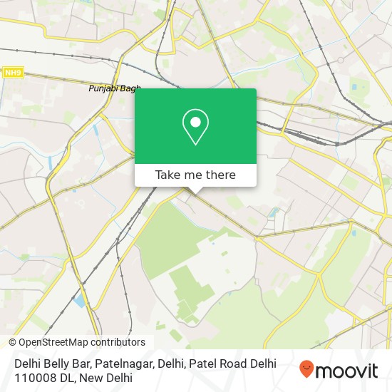 Delhi Belly Bar, Patelnagar, Delhi, Patel Road Delhi 110008 DL map