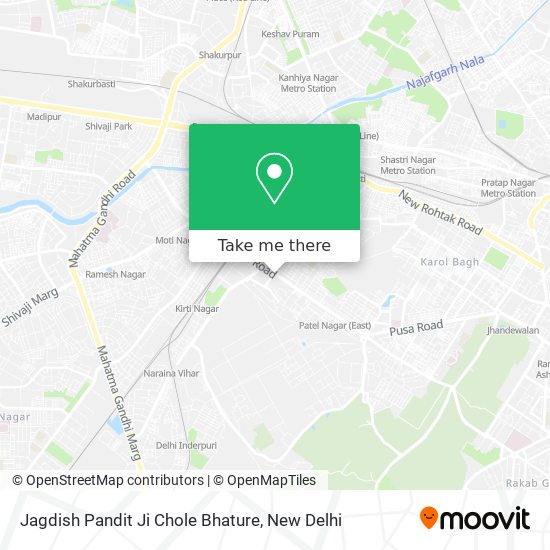 Jagdish Pandit Ji Chole Bhature map