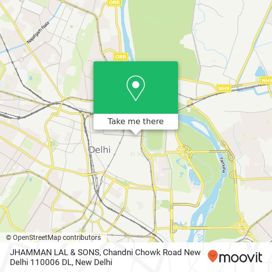 JHAMMAN LAL & SONS, Chandni Chowk Road New Delhi 110006 DL map