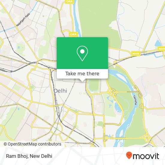 Ram Bhoj, Chandni Chowk Road New Delhi DL map