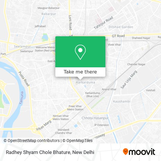 Radhey Shyam Chole Bhature map