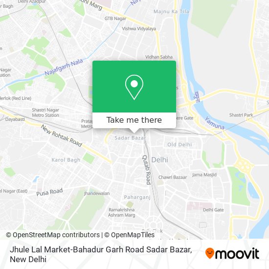 Jhule Lal Market-Bahadur Garh Road Sadar Bazar map