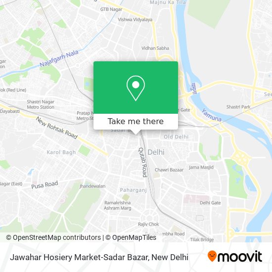 Jawahar Hosiery Market-Sadar Bazar map