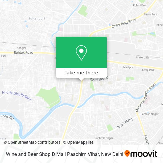Wine and Beer Shop D Mall Paschim Vihar map