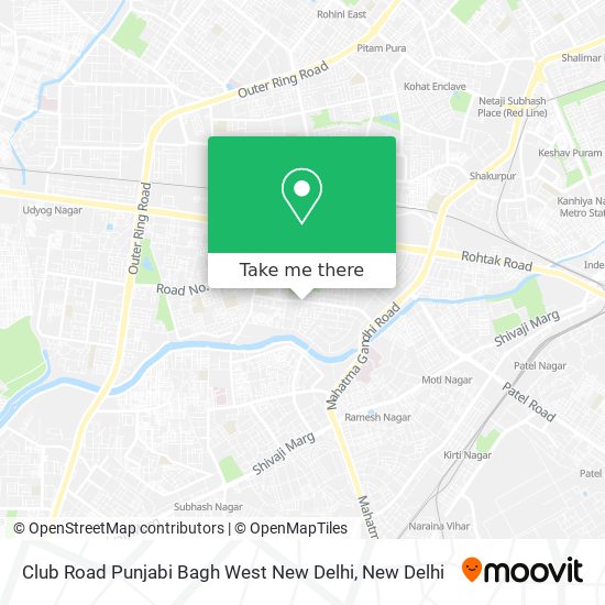 Club Road Punjabi Bagh West New Delhi map