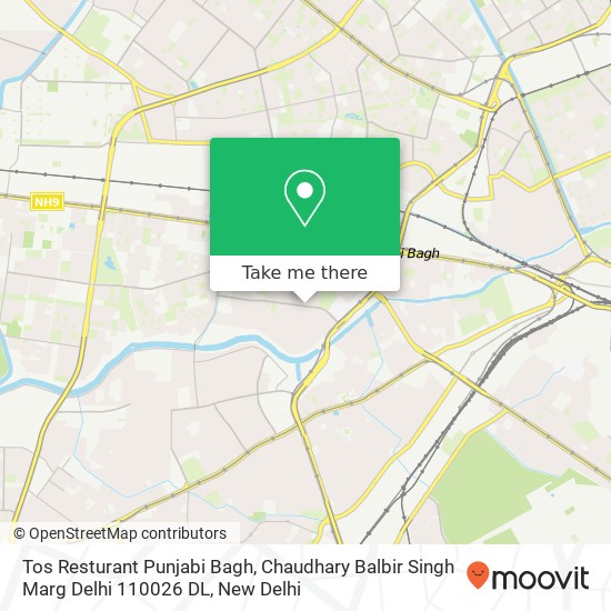 Tos Resturant Punjabi Bagh, Chaudhary Balbir Singh Marg Delhi 110026 DL map