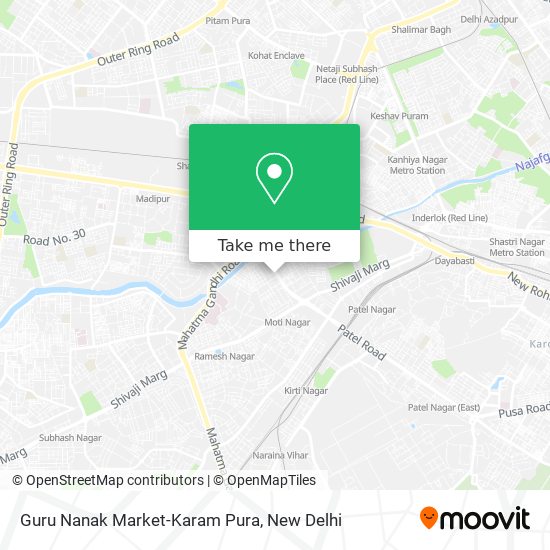 Guru Nanak Market-Karam Pura map