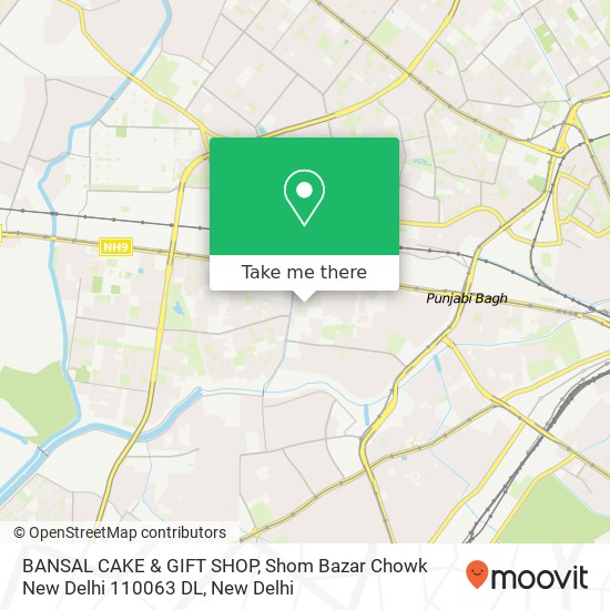 BANSAL CAKE & GIFT SHOP, Shom Bazar Chowk New Delhi 110063 DL map