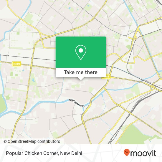 Popular Chicken Corner, Shiv Mandir Marg New Delhi 110026 DL map